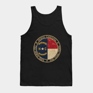 Vintage North Carolina USA United States of America American State Flag Tank Top